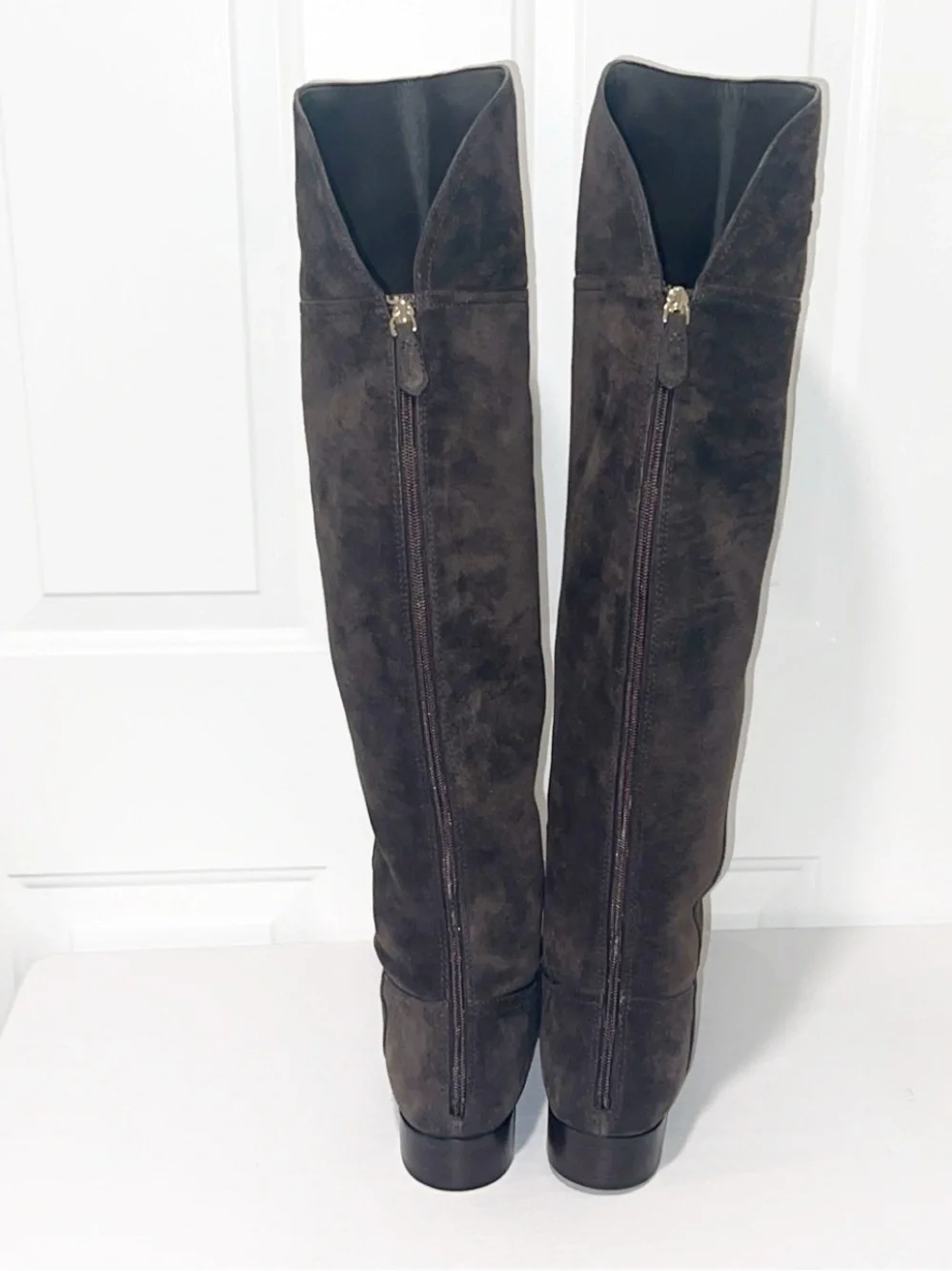 TORY BURCH Simone Dark Brown Suede Over-the-Knee Boots